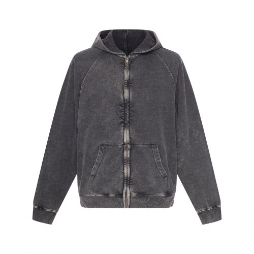 Dyeing hooded zipper sweatshirt - Image 2