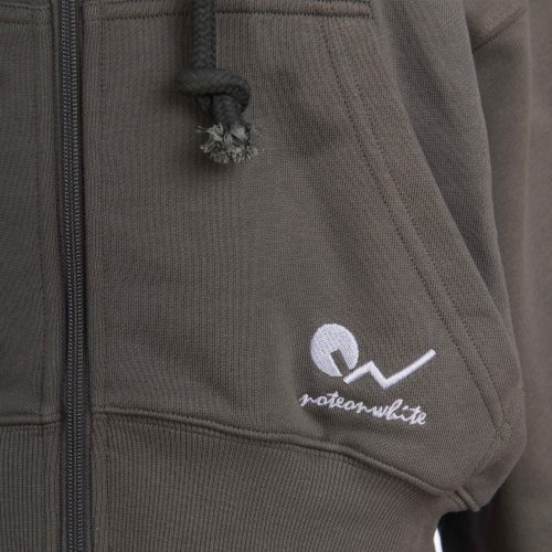 Grey zip-up short sweatshirt - 图片 5